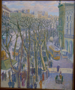Barcelona_ Las_ramblas_plaza_del_Ceano_54x65cm
